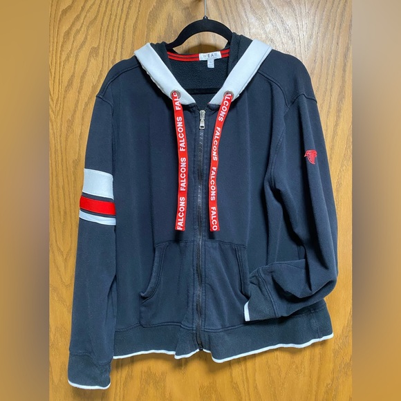 WEAR BY ERIN ANDREWS ATLANTA FALCONS FULL ZIP HOODED SWEATSHIRT - SZ XL - Picture 1 of 9